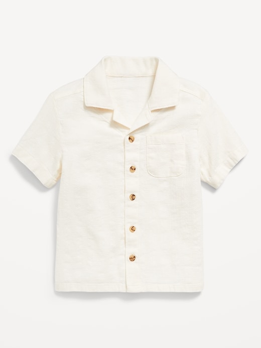 View large product image 1 of 1. Short-Sleeve Pocket Shirt for Toddler Boys