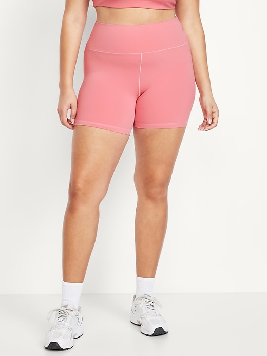 Image number 6 showing, High-Waisted StudioSmooth Biker Shorts -- 6-inch inseam