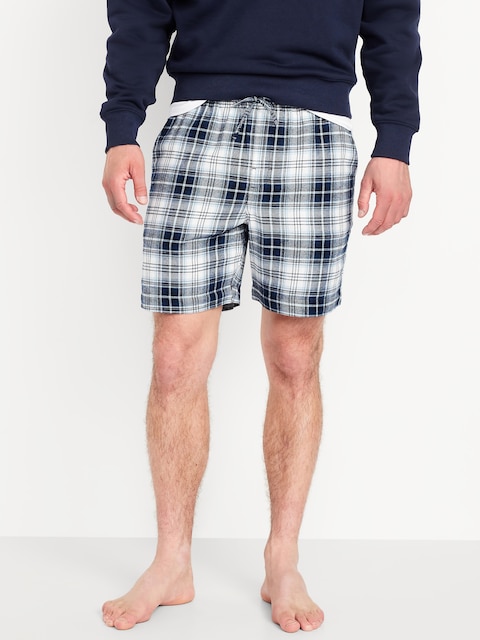 Flannel Pajama Shorts for Men