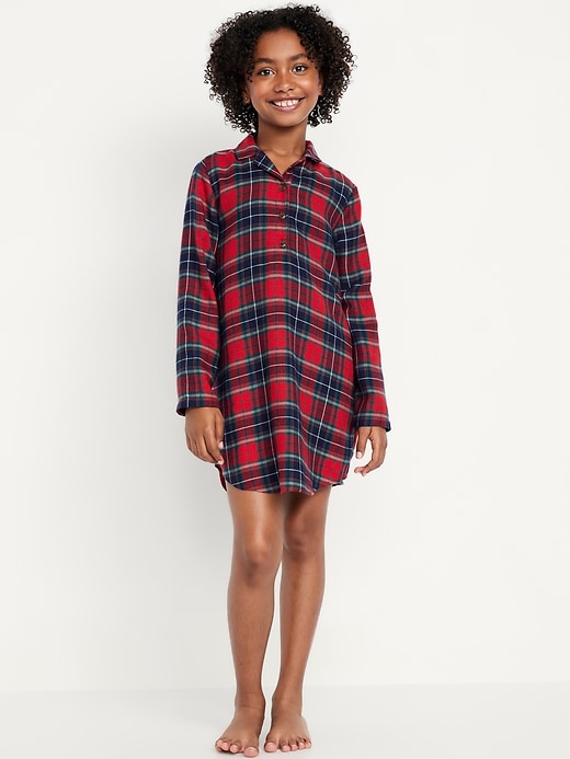 View large product image 1 of 3. Collared Flannel Nightgown for Girls