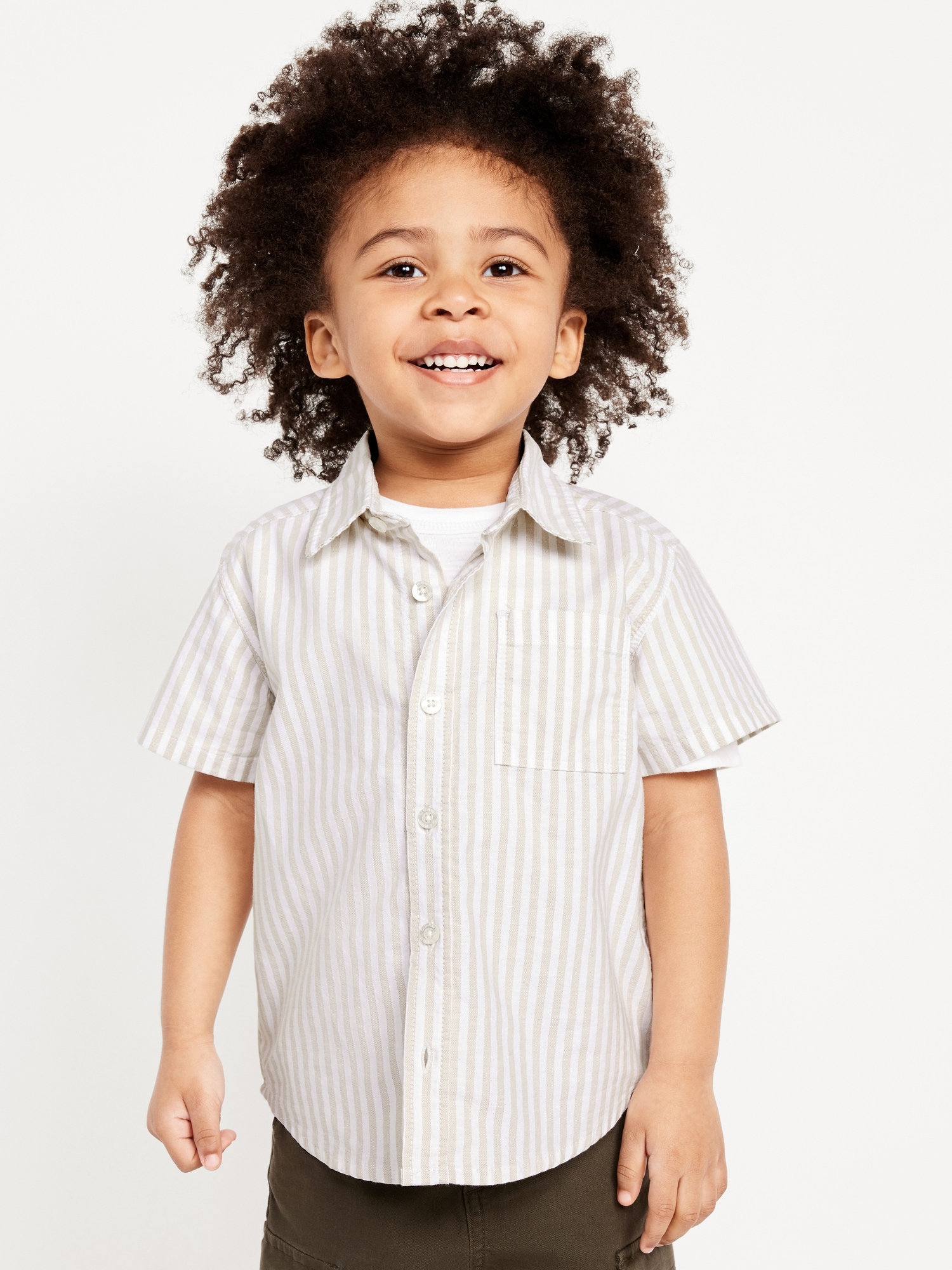 Printed Short-Sleeve Oxford Shirt for Toddler Boys