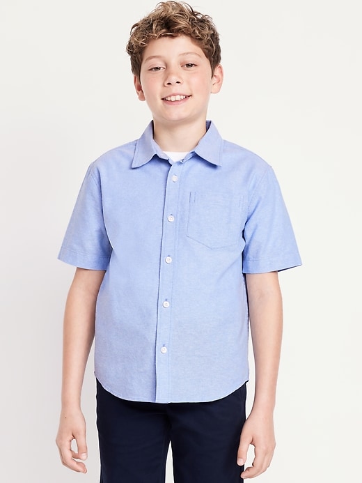 View large product image 1 of 4. Short-Sleeve Oxford Shirt for Boys