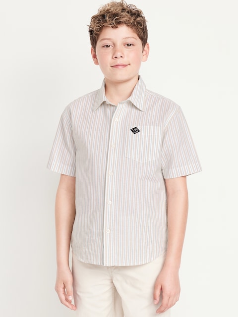 Short-Sleeve Oxford Shirt for Boys