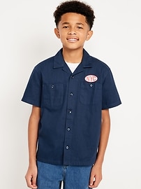 Image number 1 showing, Loose Short-Sleeve Graphic Shirt for Boys