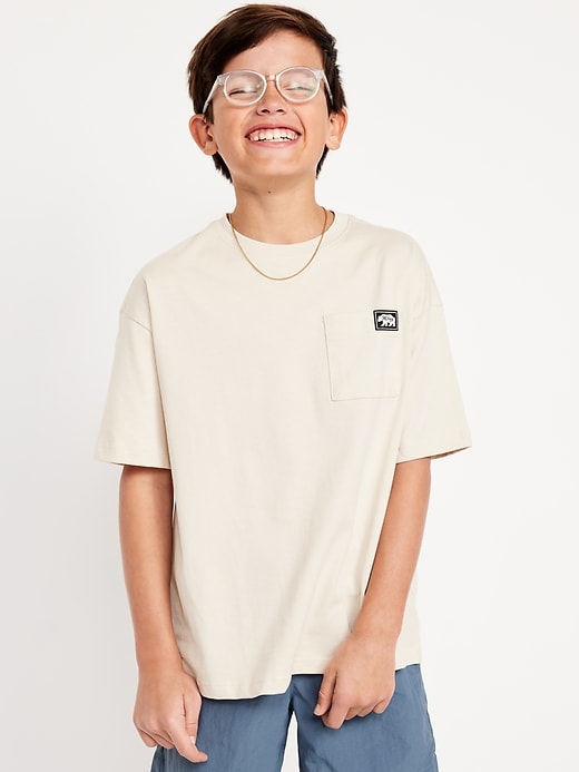 View large product image 1 of 4. Oversized Short-Sleeve Pocket T-Shirt for Boys