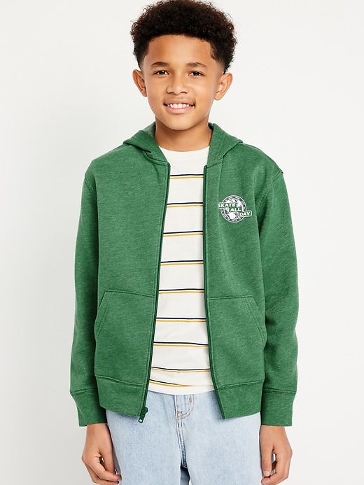 View large product image 1 of 4. Fleece Zip-Front Hoodie for Boys