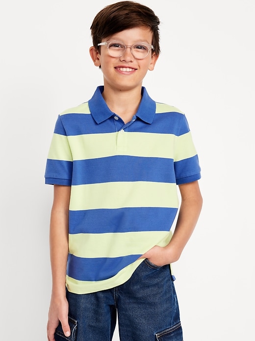 View large product image 1 of 4. Printed Pique Polo Shirt for Boys