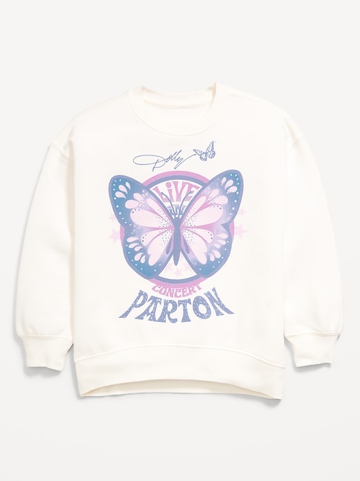 View large product image 2 of 3. Dolly Parton™ Oversized Graphic Sweatshirt for Girls