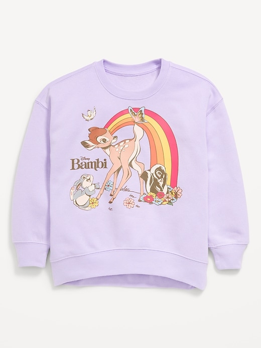 View large product image 2 of 3. Disney© Bambi Oversized Graphic Sweatshirt for Girls