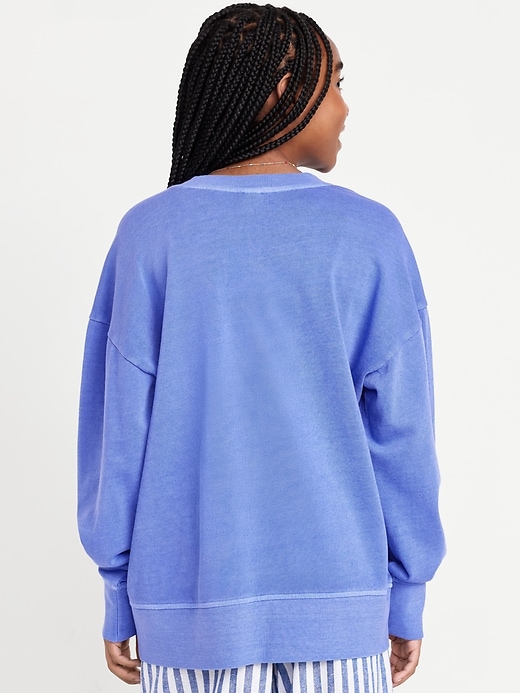 View large product image 2 of 4. Oversized French Terry Tunic Sweatshirt for Girls