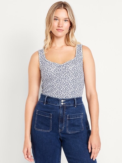 Image number 5 showing, Ribbed Cinched-Front Tank Top