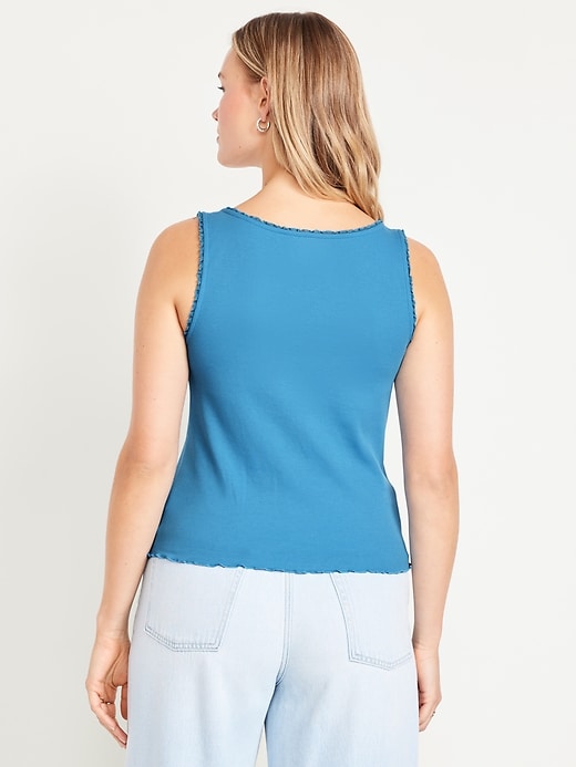 Image number 6 showing, Ribbed Cinched-Front Tank Top