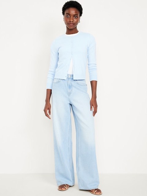 High-Waisted Baggy Wide-Leg Jeans