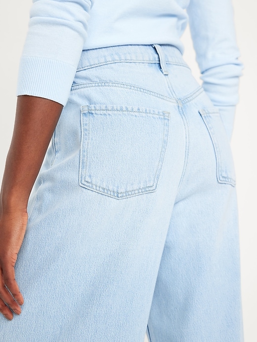 Image number 8 showing, High-Waisted Baggy Wide-Leg Jeans