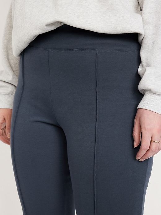 Image number 3 showing, High-Waisted Dynamic Fleece Crop Kick Flare Pants