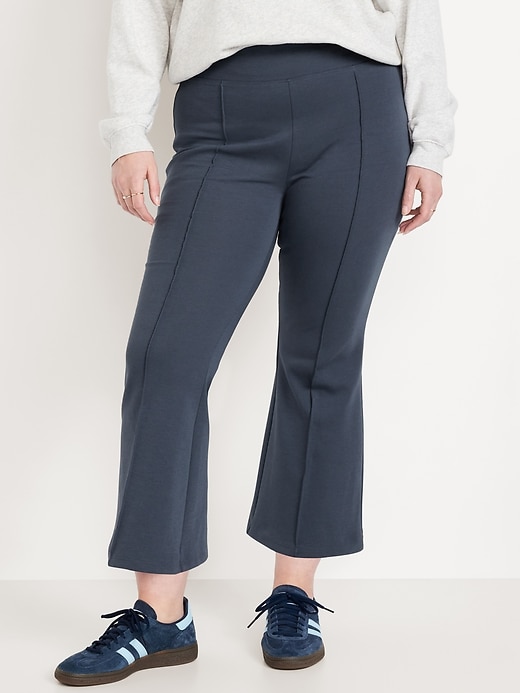 Image number 4 showing, High-Waisted Dynamic Fleece Crop Kick Flare Pants