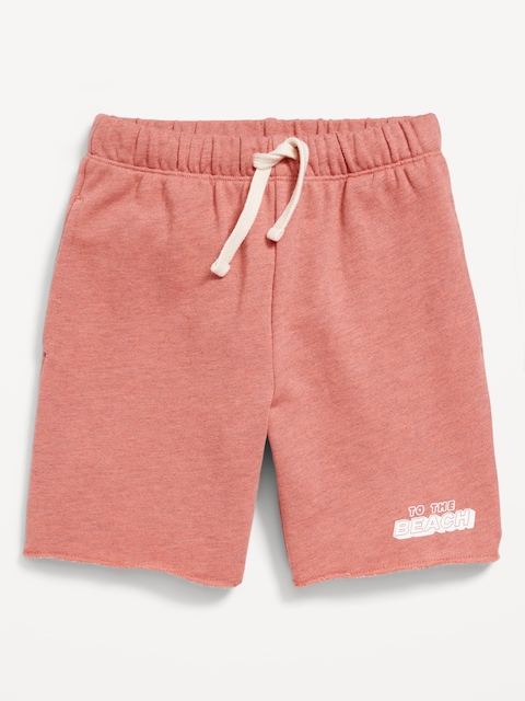 French-Terry Graphic Shorts for Toddler Boys - Yellow