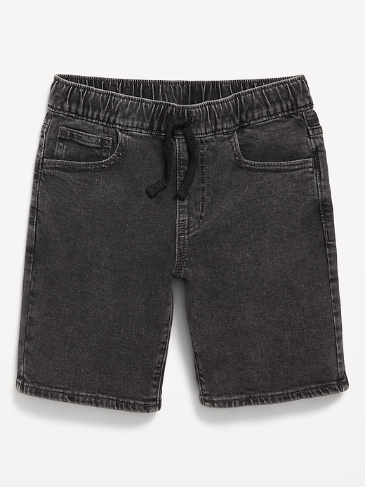 View large product image 1 of 4. Pull-On Built-In Flex Knee Length Jean Shorts for Boys