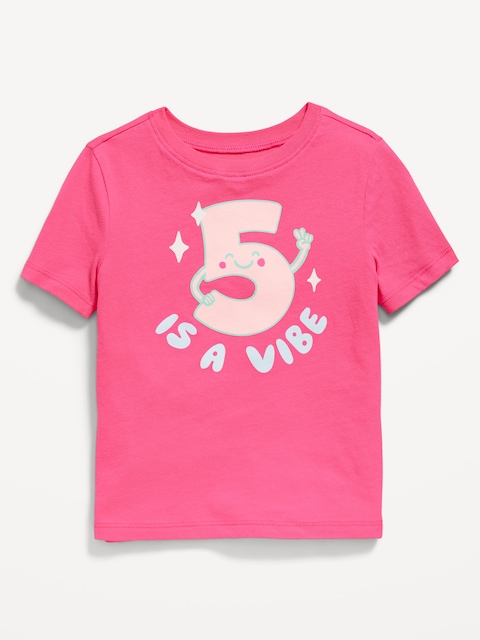 Birthday Graphic T-Shirt for Toddler Girls - Pink Premiere