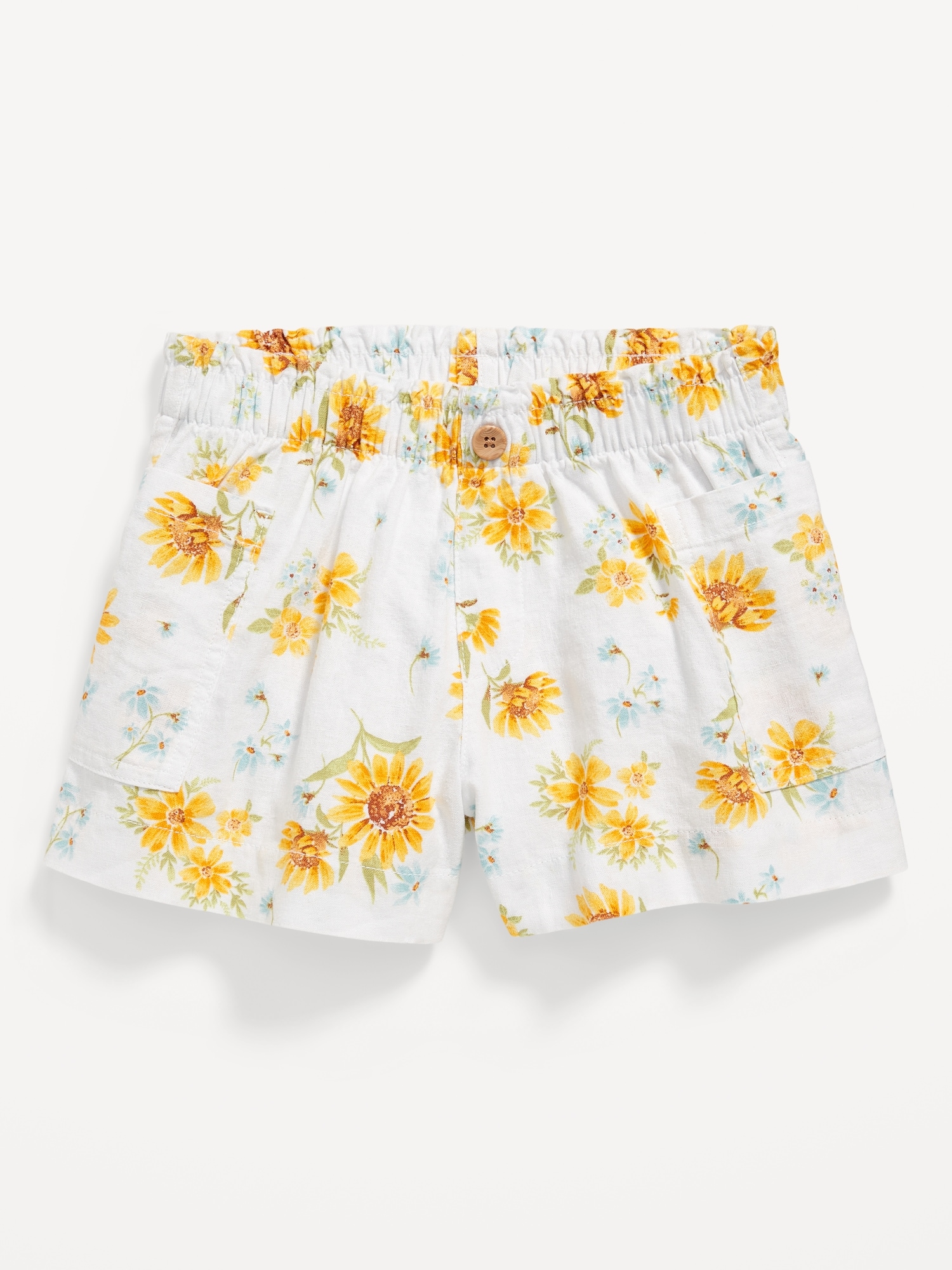 Printed Linen-Blend Utility Shorts for Girls