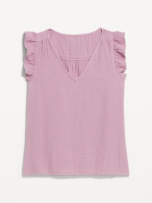 Image number 7 showing, Sleeveless Crinkle Gauze Top