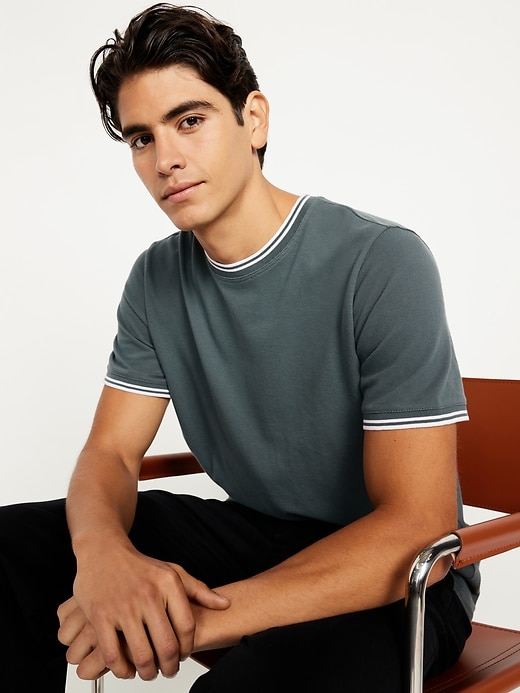 Image number 3 showing, Textured Pique T-Shirt