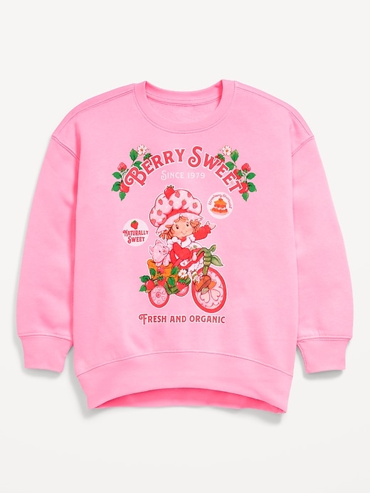 View large product image 2 of 3. Strawberry Shortcake™ Oversized Graphic Sweatshirt for Girls