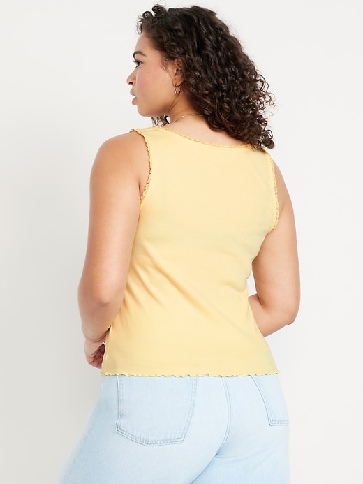 Image number 6 showing, Ribbed Cinched-Front Tank Top