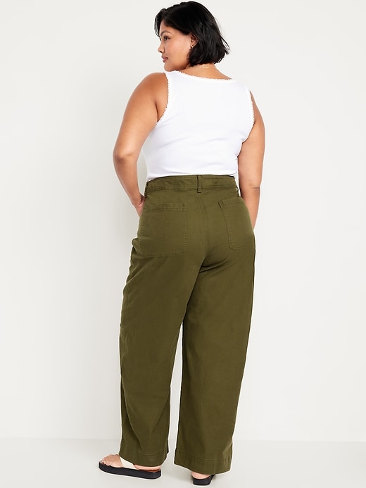 Image number 7 showing, Extra High-Waisted Mariner Wide-Leg Pants