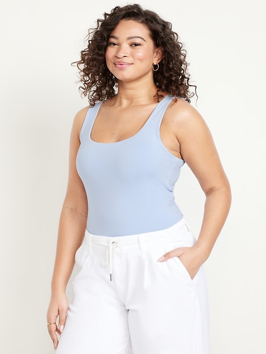 Image number 5 showing, Double-Layer Scoop-Neck Tank Top
