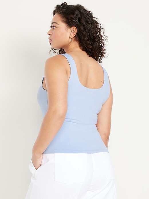 Image number 6 showing, Double-Layer Scoop-Neck Tank Top