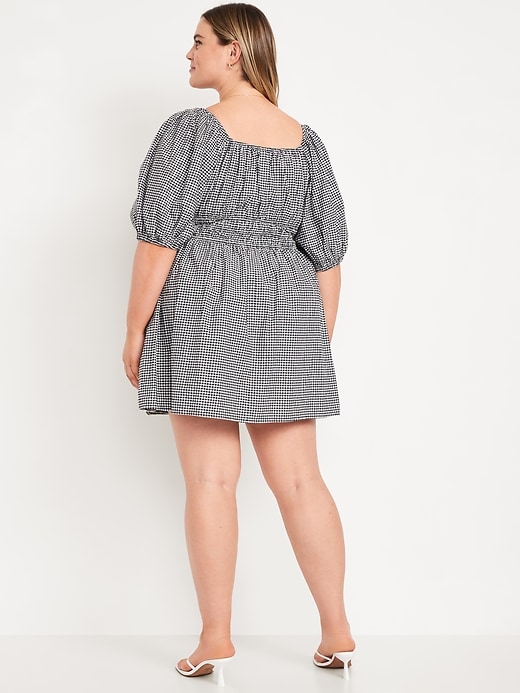 Image number 7 showing, Waist-Defined Mini Gingham Dress