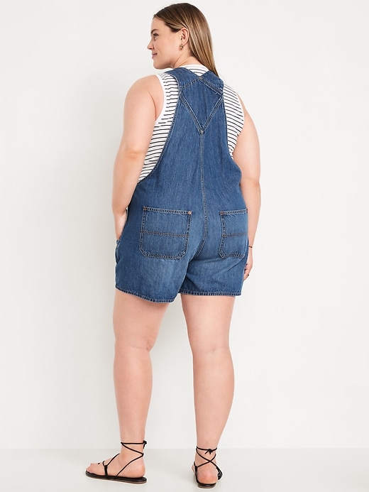 Image number 7 showing, Baggy Jean Shortalls -- 3-inch inseam