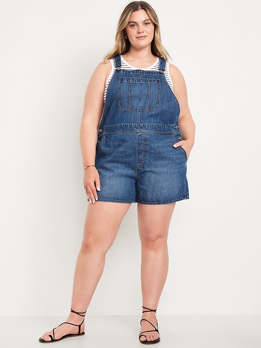 Image number 6 showing, Baggy Jean Shortalls -- 3-inch inseam