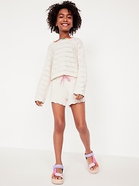 View large product image 3 of 4. Sweater-Knit Embroidered Shorts for Girls