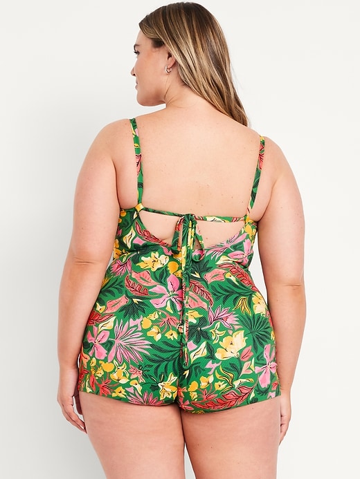 Image number 8 showing, Textured Swim Romper -- 2.5-inch inseam