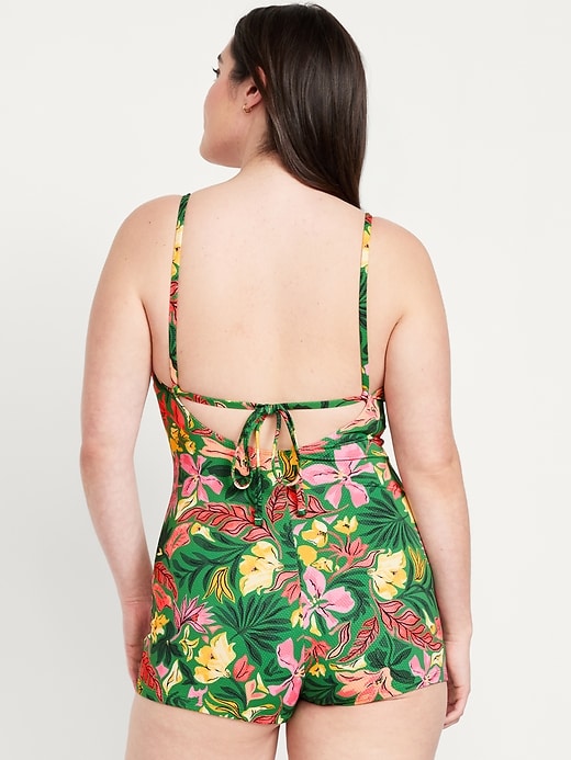 Image number 6 showing, Textured Swim Romper -- 2.5-inch inseam