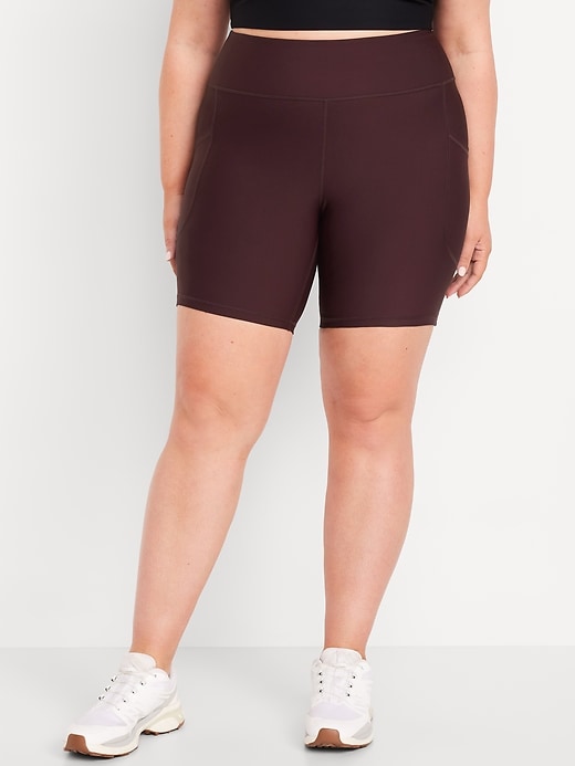 Image number 6 showing, High-Waisted PowerSoft Biker Shorts -- 8-inch inseam