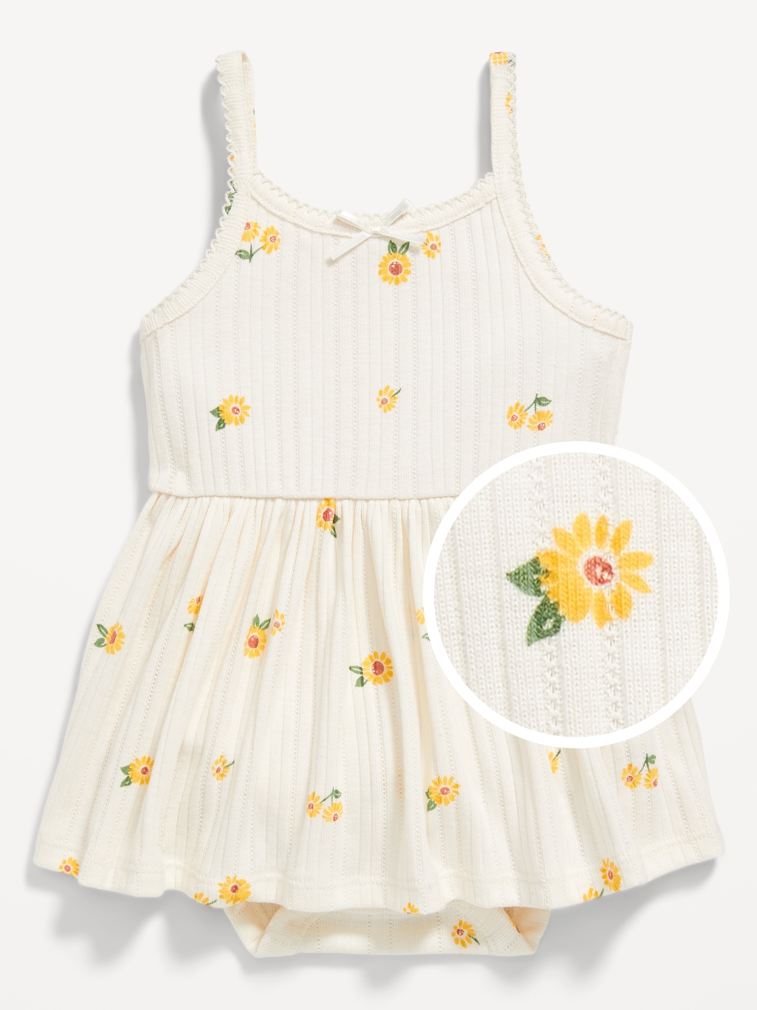 Sleeveless Pointelle Bodysuit Dress for Baby