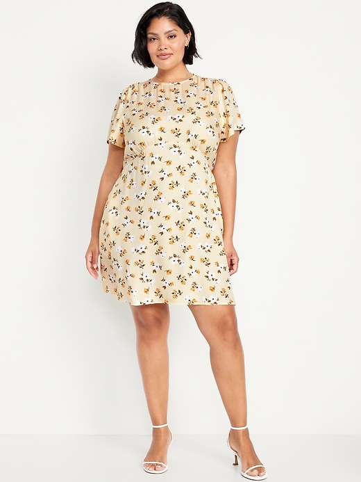 Image number 5 showing, Printed Crepe Mini Dress