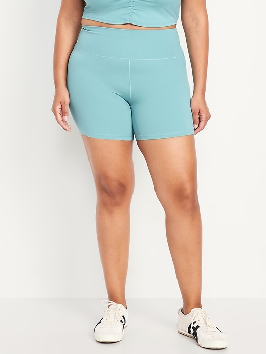 Image number 6 showing, High-Waisted StudioSmooth Biker Shorts -- 6-inch inseam