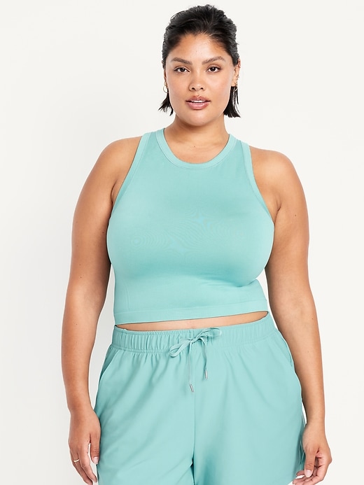 Image number 7 showing, Fitted Seamless Crop Tank Top