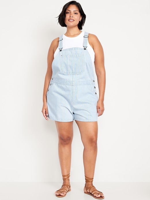 Image number 6 showing, Baggy Jean Shortalls -- 3-inch inseam