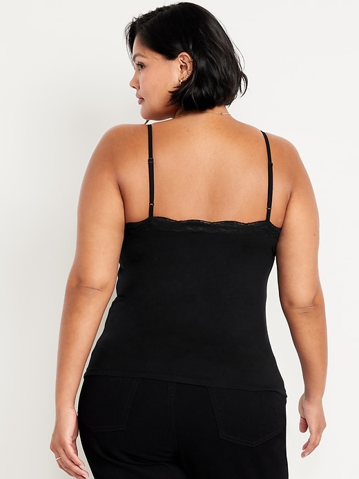 Image number 8 showing, Lace-Trim Cami Tank Top