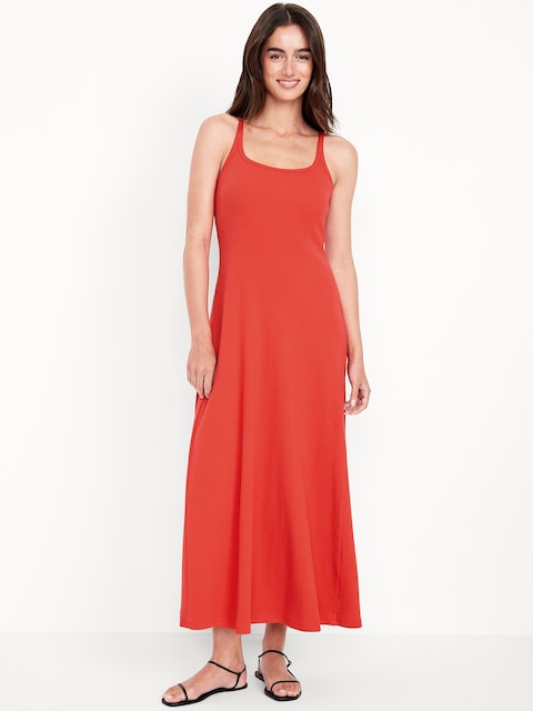 Sleeveless Ribbed Maxi Dress