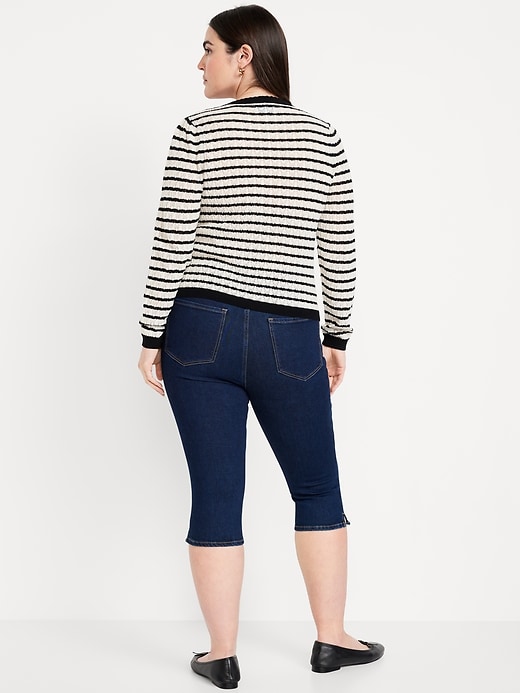 Image number 5 showing, High-Waisted Rockstar Slim Capri Jeans