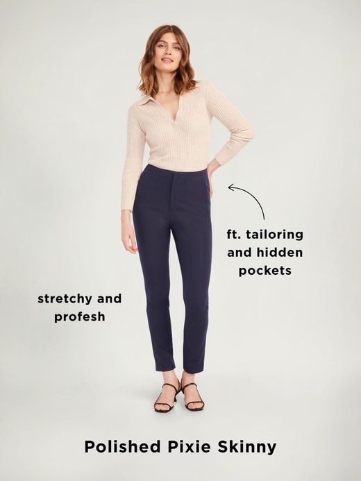 Image number 8 showing, Extra High-Waisted Polished Pixie Skinny Ankle Jeans