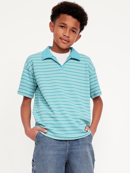 View large product image 1 of 3. Printed Knitted Collared Shirt for Boys