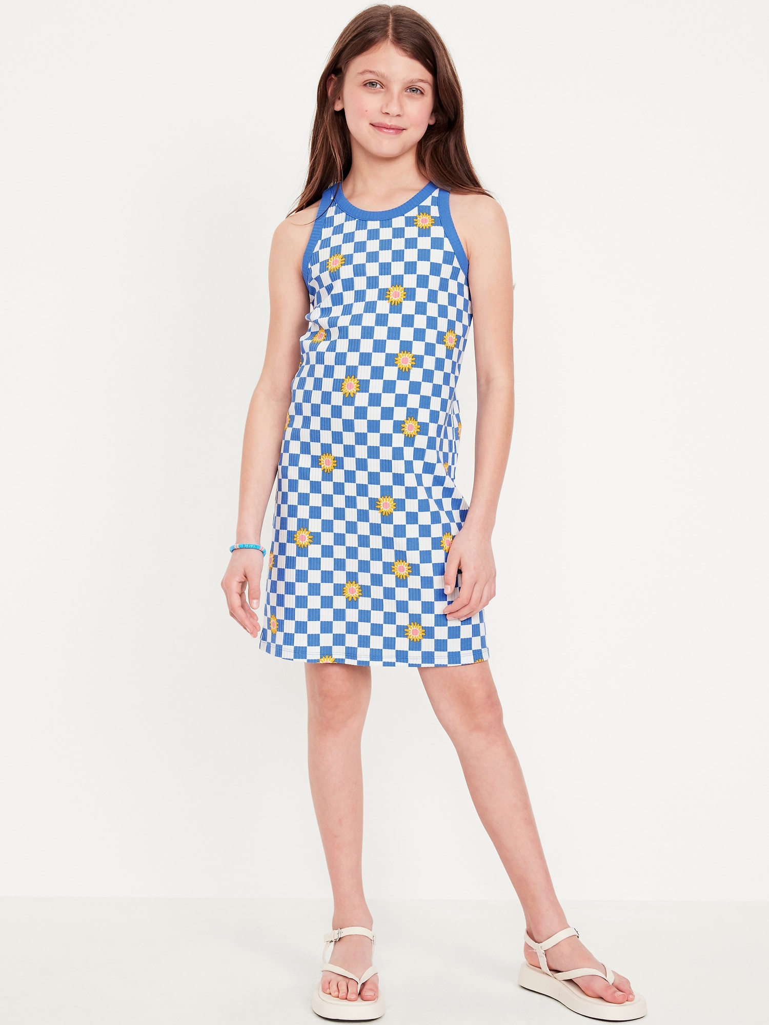 Printed Fitted Sleeveless Dress for Girls