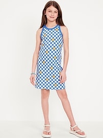 L'image numéro 1 présente Robe ajustée sans manches à motif pour fille